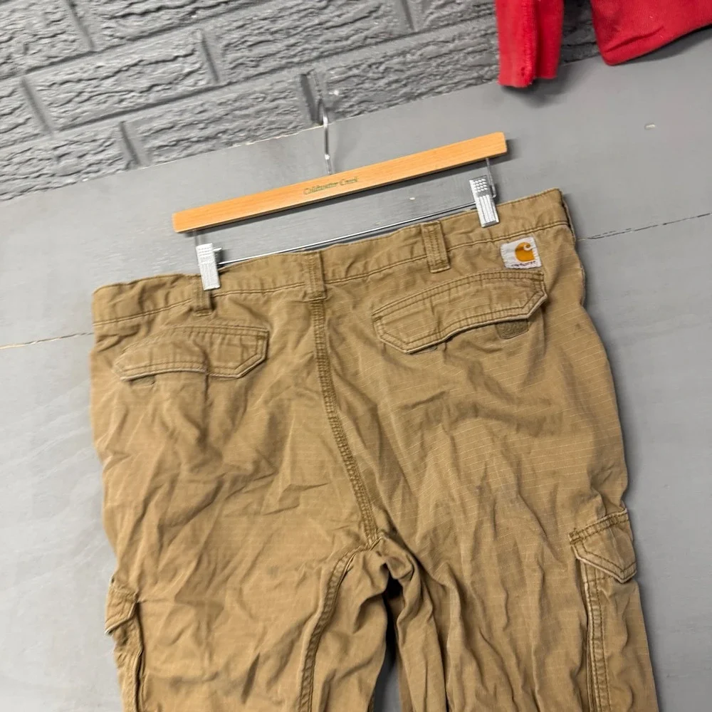 Carhartt Force Relaxed Fit Cargo Pants Tan Ripstop Mens‎ 40x32 Workwear Trousers